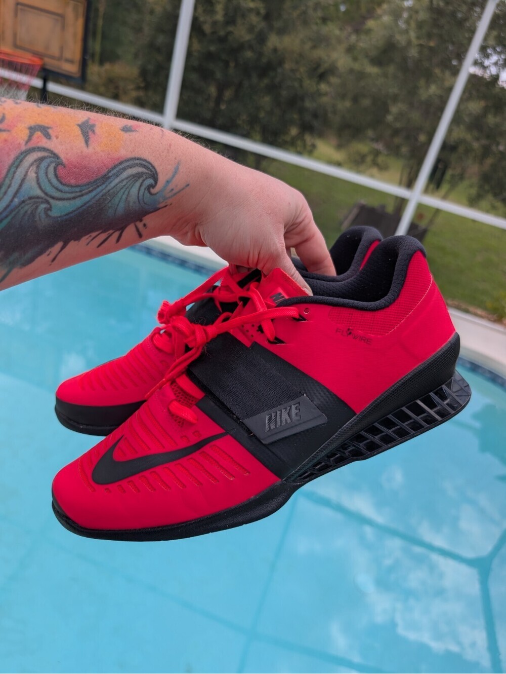 Nike Romaleos 3 Weightlifting Crossfit Shoes Men Size 12 Red/Black Powerlifting